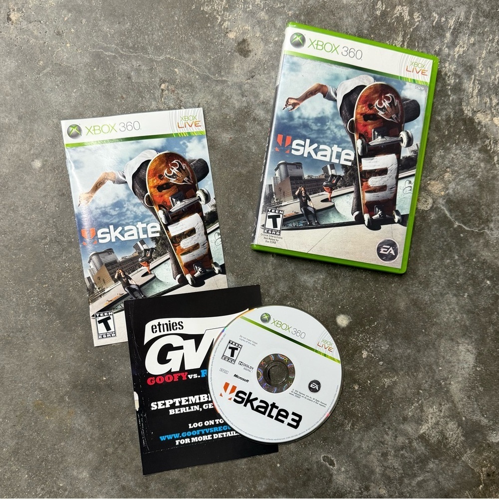 Skate 3 Xbox 360 Complete CIB EA Skateboarding Game